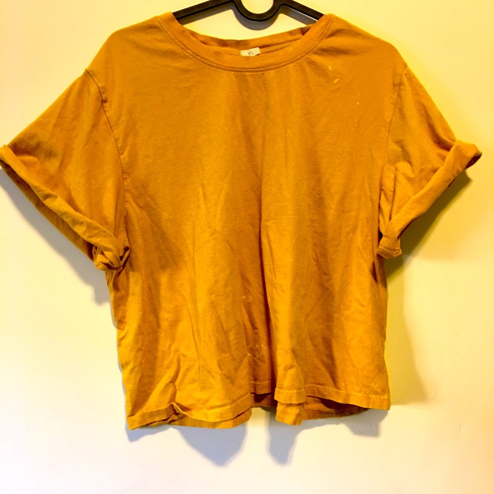 Mustard yellow crop top